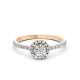 Solitaire Eternity Diamond Ring Round 0.5ct by Qutahia Jewellery