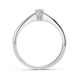 Solitaire Diamond Ring Round 0.15ct by Qutahia Jewellery