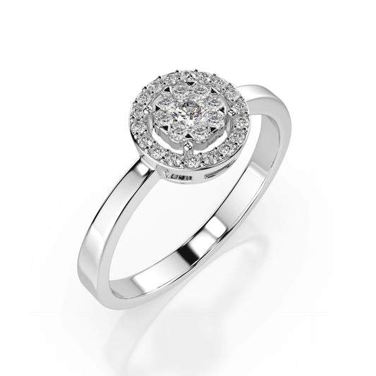 Illusion Ring (Round), 0.06 ct — 101-10018/1(2.5)