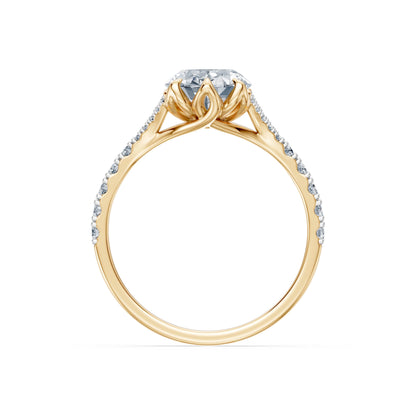 Oval Lab Grown Diamond Micro Pave Eternity Ring 2.0ct by Qutahia Jewellery