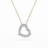 Delicate Diamond Necklace Round 0.35ct by Qutahia Jewellery
