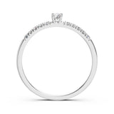 Solitaire Eternity Diamond Ring Round 0.07ct by Qutahia Jewellery