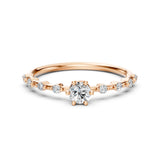 Solitaire Eternity Diamond Ring Round 0.3ct by Qutahia Jewellery