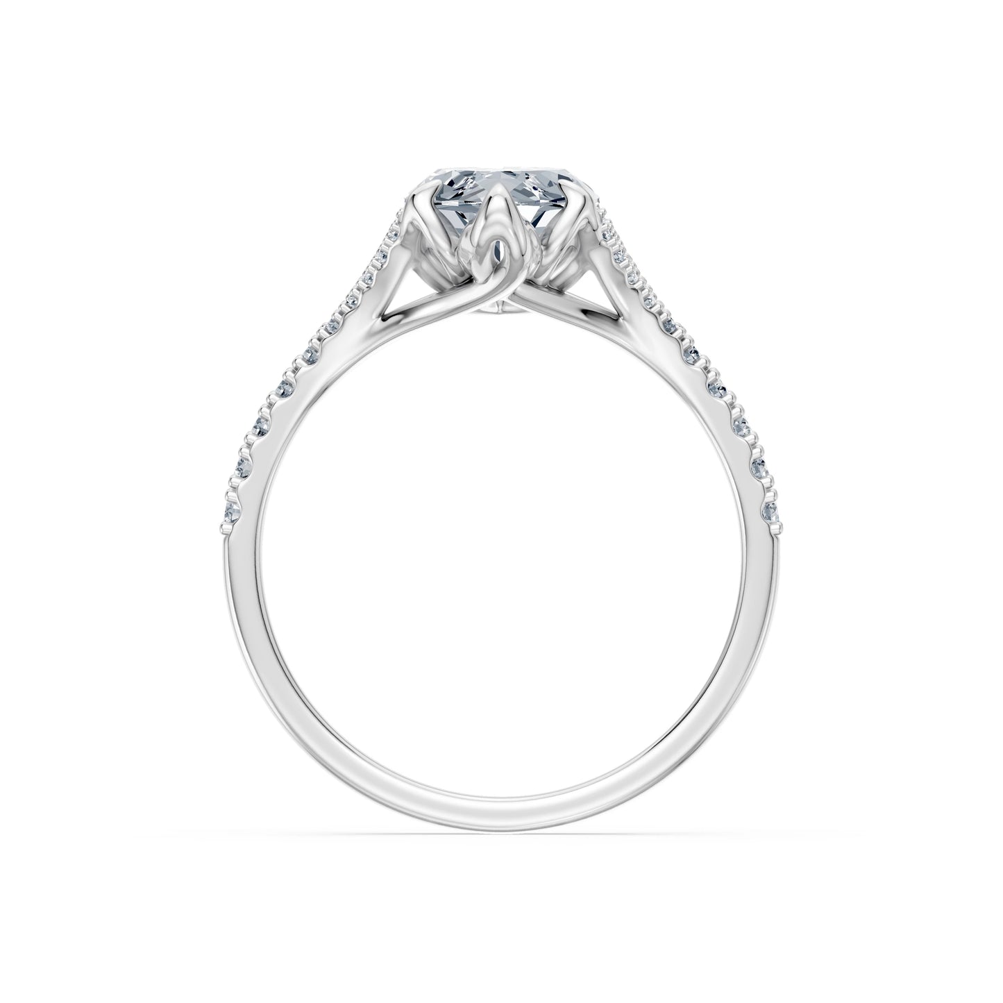 Marquise Lab Grown Diamond Micro Pave Eternity Ring 2.0ct by Qutahia Jewellery