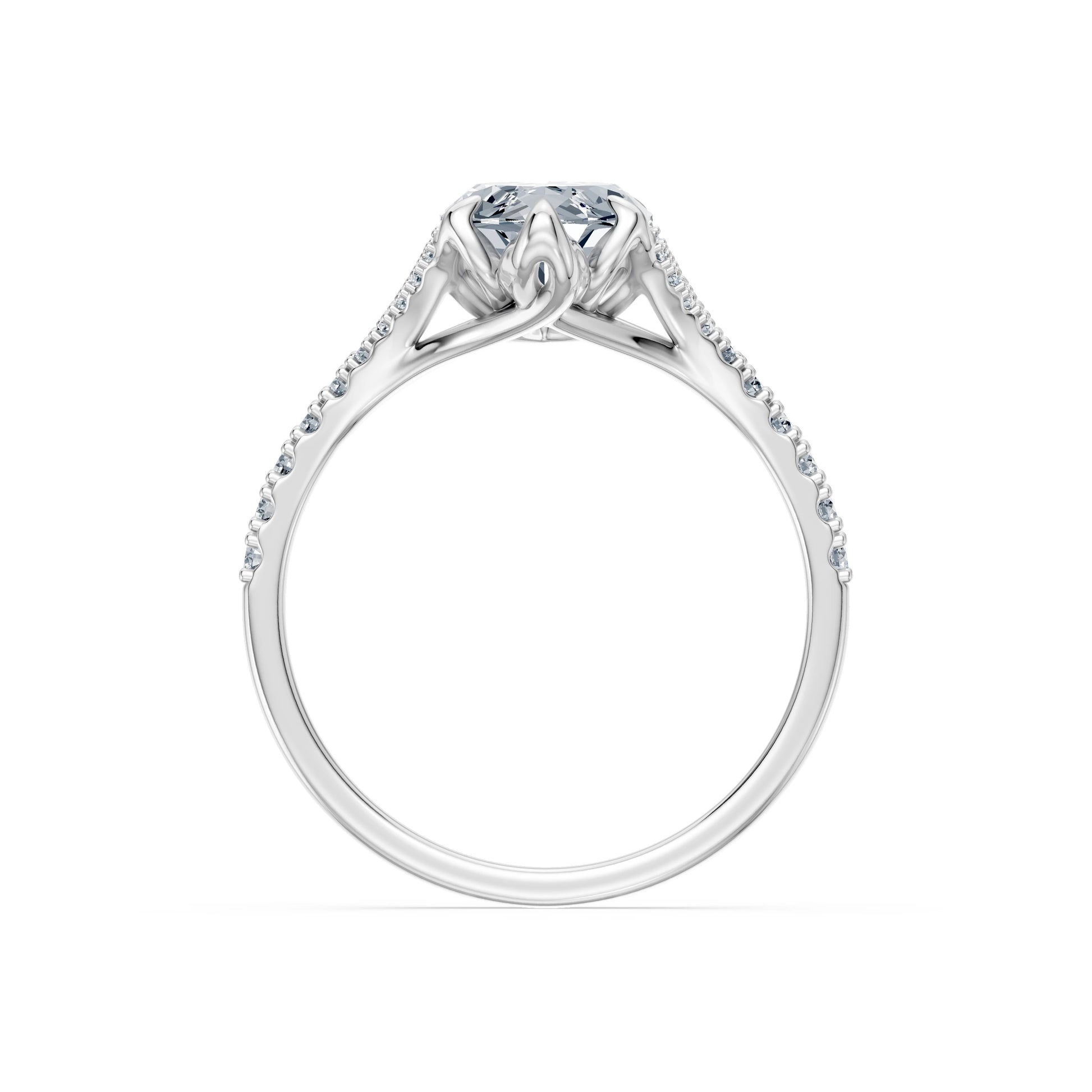 Marquise Lab Grown Diamond Micro Pave Eternity Ring 2.0ct by Qutahia Jewellery