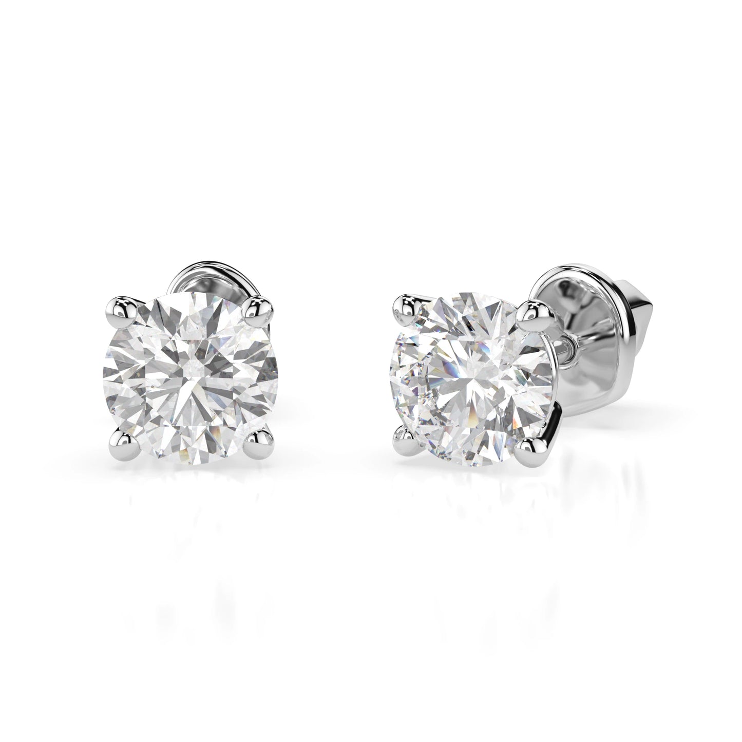 Solitaire Butterfly Earring (Round), 1.0 ct — 102-10012/1(5.1)