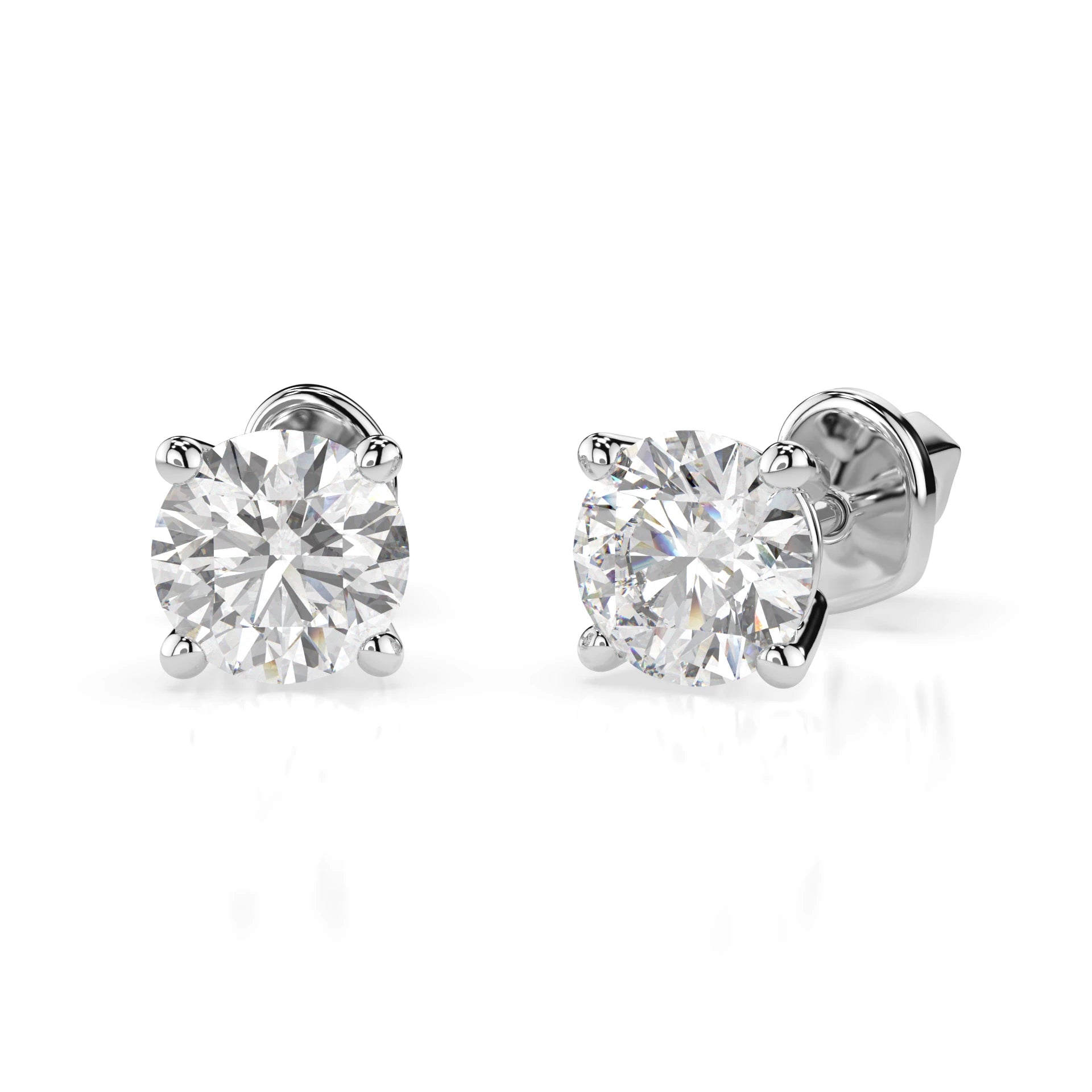 Solitaire Butterfly Earring (Round), 1.0 ct — 102-10012/1(5.1)