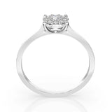 Solitaire Eternity Diamond Ring Round 0.1ct by Qutahia Jewellery