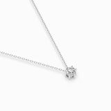 Diamond Pendant Necklace Round 0.15ct by Qutahia Jewellery