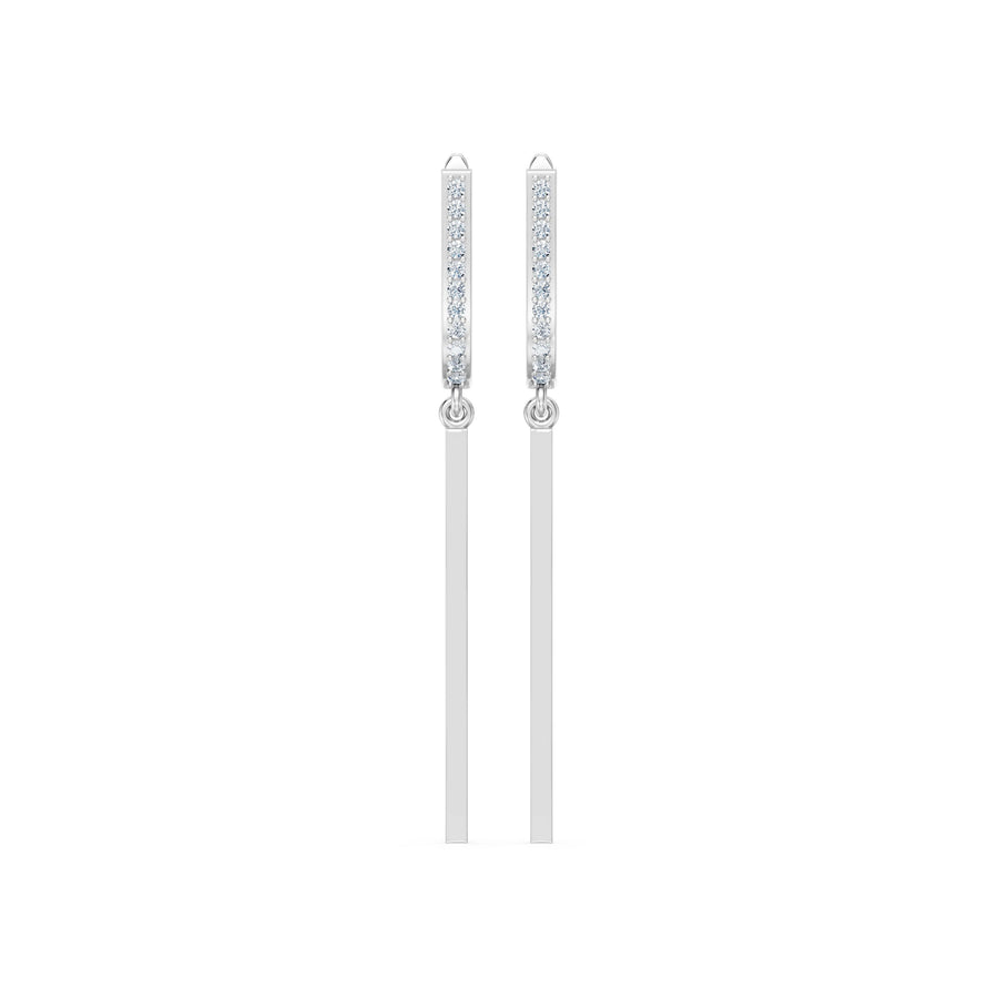 Small Diamond Earrings Round Brilliant 0.13ct by Qutahia Jewellery