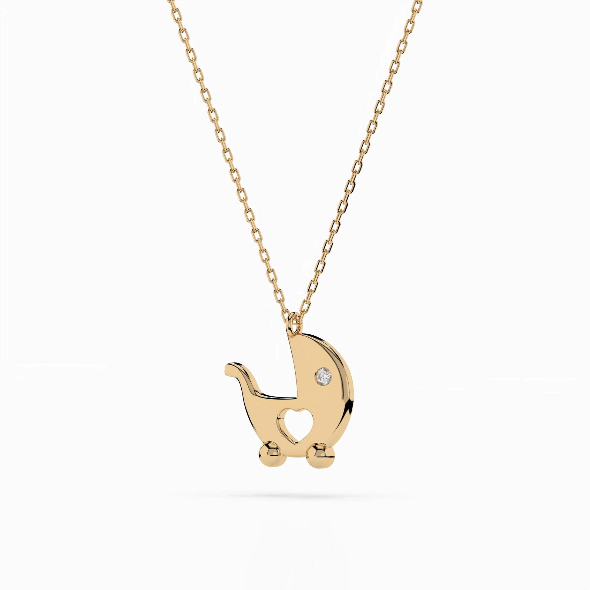 Minimalism Necklace (Round), 0.01 ct — 104-10029