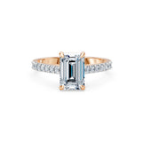 Emerald Lab Grown Diamond Slim Pave Eternity Ring 2.0ct by Qutahia Jewellery