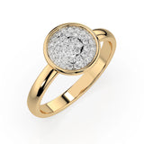 Illusion Diamond Ring Round 0.23ct by Qutahia Jewellery