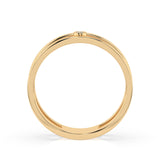 Minimalist Diamond Ring Round 0.02ct by Qutahia Jewellery