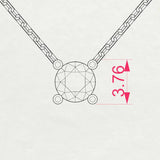 Diamond Pendant Necklace Round 0.1ct by Qutahia Jewellery