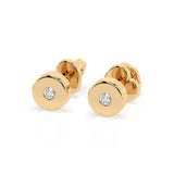 Diamond Stud Earrings Round 0.04ct by Qutahia Jewellery