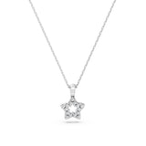 Delicate Diamond Necklace Round 0.08ct by Qutahia Jewellery