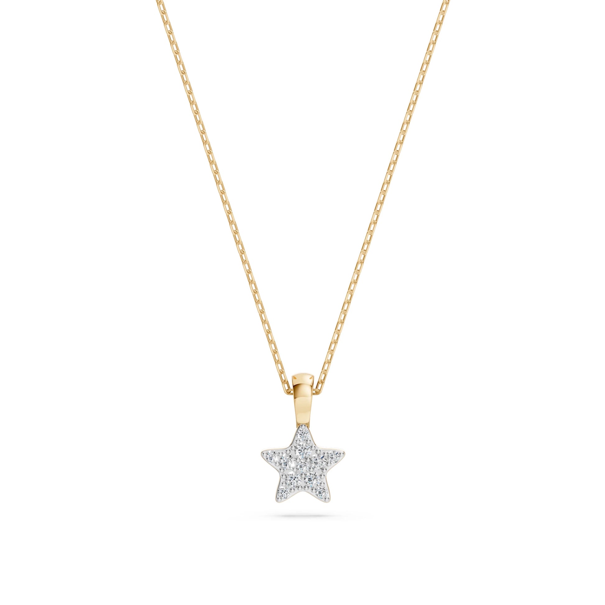 Minimalism Necklace (Round), 0.03 ct — 104-10077