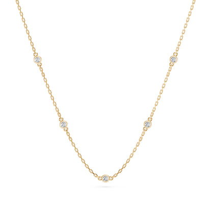 Minimalism Necklace (Round), 0.14 ct — 104-10080/5(1.9)