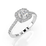 Solitaire Eternity Diamond Ring Round 0.5ct by Qutahia Jewellery