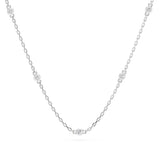 Delicate Diamond Necklace Round 0.07ct by Qutahia Jewellery