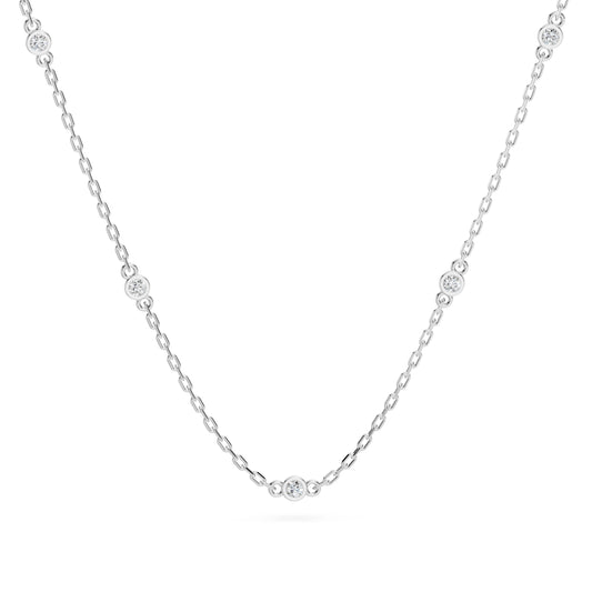 Minimalism Necklace (Round), 0.07 ct — 104-10080/5(1.4)