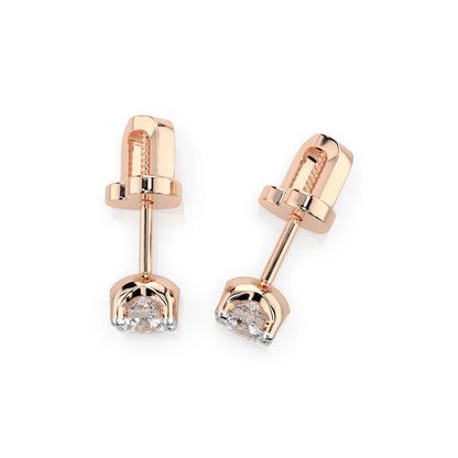 Solitaire Butterfly Earring (Round), 0.4 ct — 102-10020(3.7)