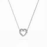 Delicate Diamond Necklace Round 0.09ct by Qutahia Jewellery