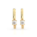Small Diamond Earrings Round 0.2ct by Qutahia Jewellery
