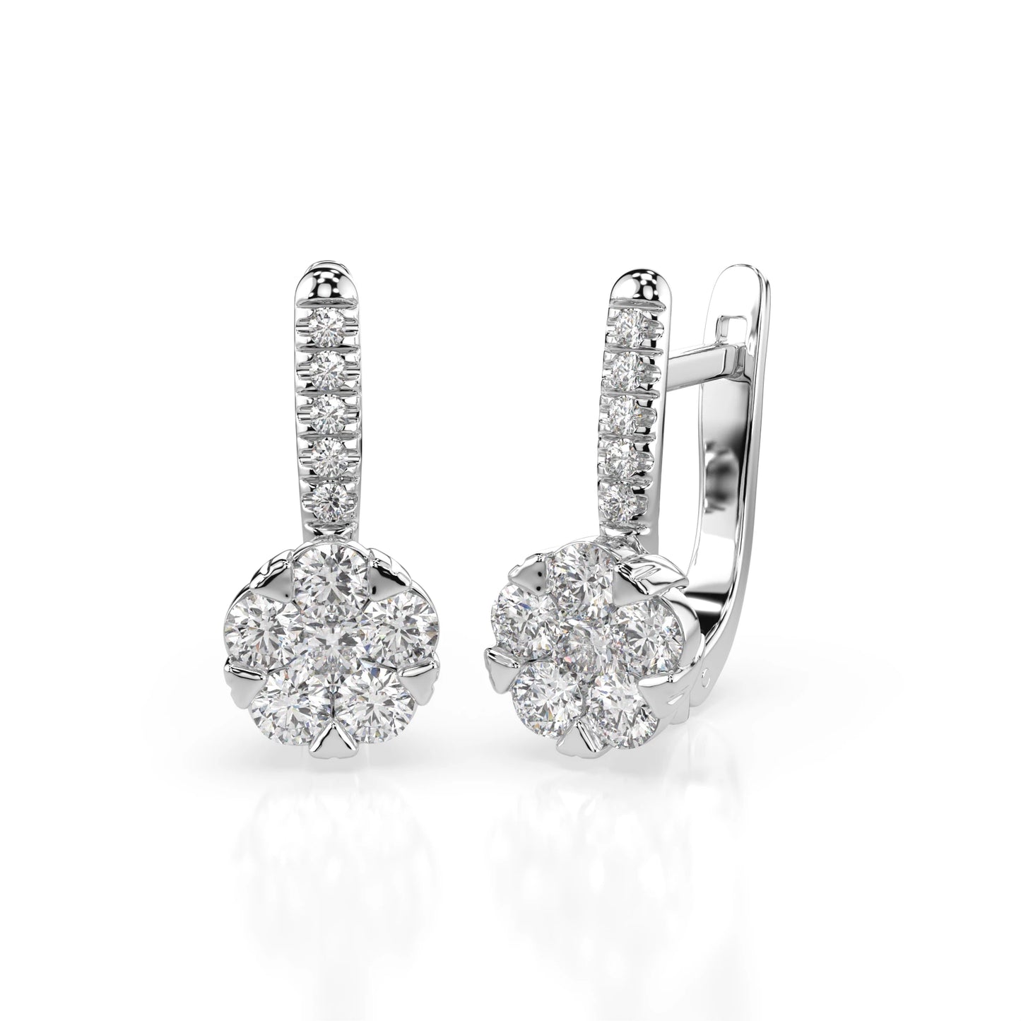 Illusion Earring (Round), 0.2 ct — 102-10015/4(3.0)