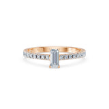 Solitaire Eternity Diamond Ring Baguette 0.3ct by Qutahia Jewellery