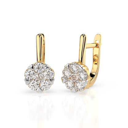Illusion Earring (Round), 0.3 ct — 102-10015/1(3.4)