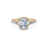 Emerald Lab Grown Diamond Micro Pave Eternity Ring 2.0ct by Qutahia Jewellery