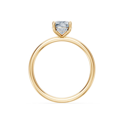 Cushion Lab Grown Diamond Micro Pave Engagement Ring 1.5ct by Qutahia Jewellery