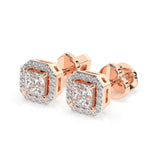 Diamond Eternity Earrings Princess 0.34ct by Qutahia Jewellery