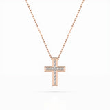 Delicate Diamond Necklace Round 0.03ct by Qutahia Jewellery