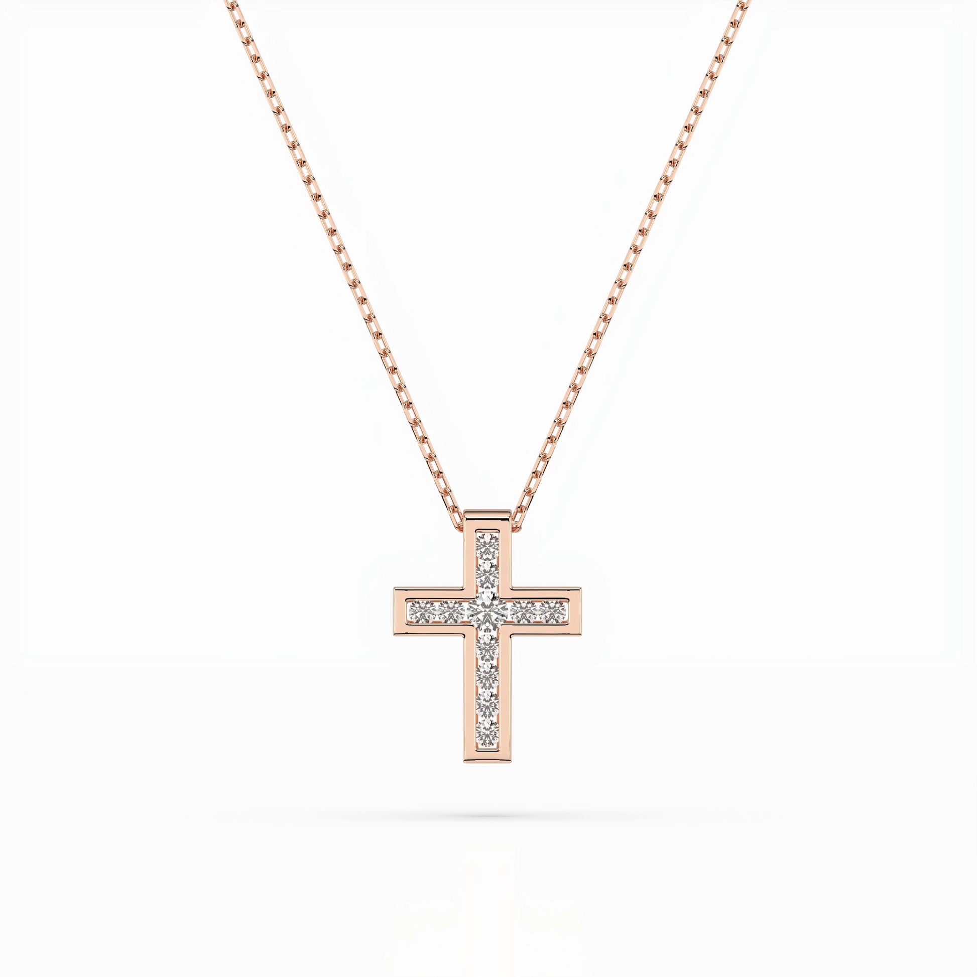 Minimalism Necklace (Round), 0.03 ct — 104-10008