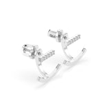 Small Diamond Earrings Round 0.15ct by Qutahia Jewellery