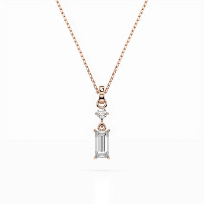 Solitaire Necklace (Baguette), 0.04 ct — 104-10071/2(0.30)BAQ