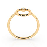 Minimalist Diamond Ring Round 0.03ct by Qutahia Jewellery
