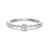 Solitaire Eternity Diamond Ring Round 0.2ct by Qutahia Jewellery
