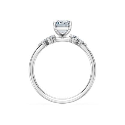 Emerald Lab Grown Diamond Classic Pave Eternity Ring 1.5ct by Qutahia Jewellery