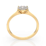 Solitaire Eternity Diamond Ring Round 0.1ct by Qutahia Jewellery
