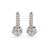 Illusion Diamond Earrings Round 0.12ct by Qutahia Jewellery