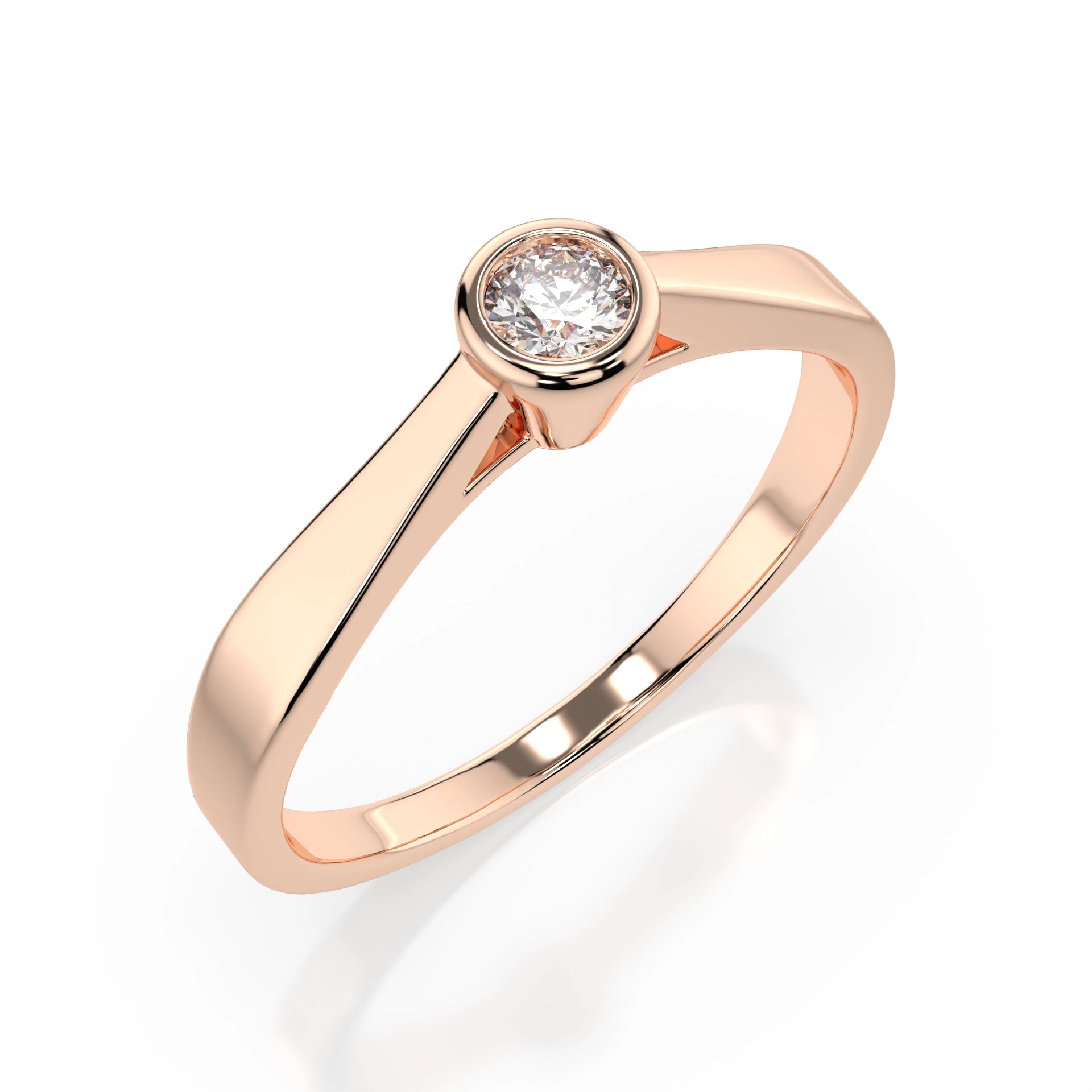 Solitaire Ring (Round), 0.15 ct — 101-10010(3.4)
