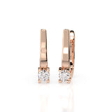 Small Diamond Earrings Round 0.3ct by Qutahia Jewellery