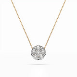 Illusion Diamond Necklace Round 0.1ct by Qutahia Jewellery