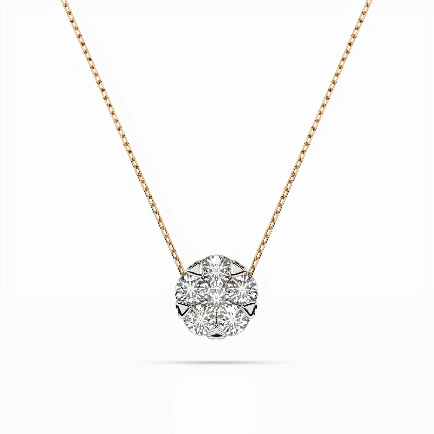 Illusion Necklace (Round), 0.1 ct — 104-10033(3.0)