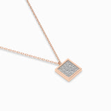 Illusion Diamond Necklace Round 0.07ct by Qutahia Jewellery