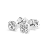 Illusion Diamond Earrings Round 0.06ct by Qutahia Jewellery